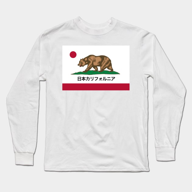 Alternate Japanese California flag Long Sleeve T-Shirt by AidanMDesigns